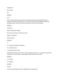 Odpowiedzi do testu z geografii