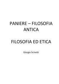 PANIERE STORIA DELLA FILOSOFIA ANTICA PEGASO L5 ANNO 24/25