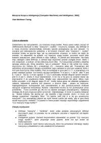 Maszyna licząca a inteligencja