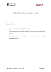 Principles of Public Health: An Introduction to Public Health Practice - Prof. Davis