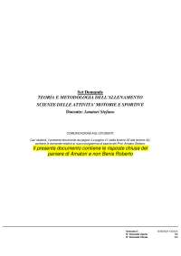 Paniere nuovo TEORIA E METODOLOGIA DELL'ALLENAMENTO prof. Amatori Stefano