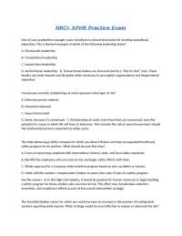 HRHRCI- SPHR Practice ExamCI