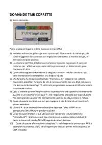 Domande Tecnologie Molecolari Ricombinanti