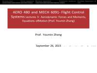 Airplane Equations of Motion: Aerodynamic Forces, Moments, and Kinematics