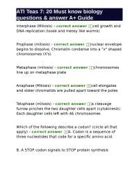 ATI Teas 7: 20 Must Know Biology Questions & Answer A+ Guide