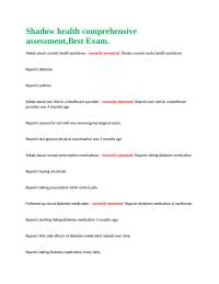 Comprehensive Health Assessment: A Detailed Evaluation