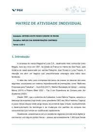 Análise das Demonstrações Contábeis - Atividade Individual