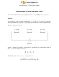 Ejercicios Resueltos de Circuitos Eléctricos: Serie, Paralelo y Mixtos