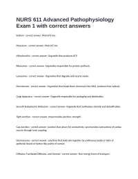 Advanced Pathophysiology Exam Review