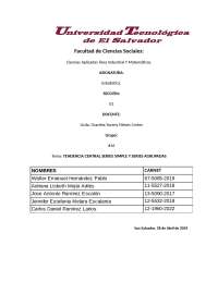 Ejercicios de Estadística: Tendencia Central