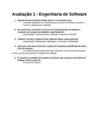 Avaliação 1 - Engenharia de Software - Uninove