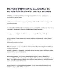 Comprehensive Exam with Correct Answers on Medical Concepts