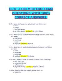 HLTH-1100 MIDTERM EXAM QUESTIONS WITH 100% CORRECT ANSWERS.