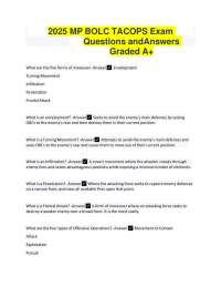 2025 MP BOLC TACOPS Exam Questions and Answers