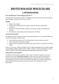 Biotecnologie Molecolari: Appunti di Lezione
