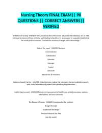 Nursing Theory and Practice