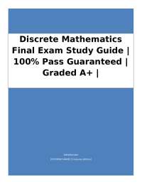 Discrete Mathematics Final Exam Study Guide