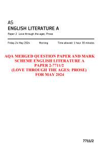 AS English Literature A Exam Mark Scheme