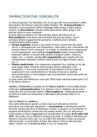 Farmacognosia generalità prof. Andrea Guidarelli