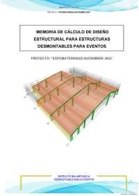 MEMORIA DE CÁLCULO DE DISEÑO ESTRUCTURAL PARA ESTRUCTURAS DESMONTABLES PARA EVENTOS