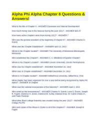 Alpha Phi Alpha Chapter 6 Questions & Answers!