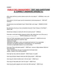 PUBLIX DELI MANAGEMENT TEST 2025 QUESTIONS  & CORRECT ANSWERS GRADED A+