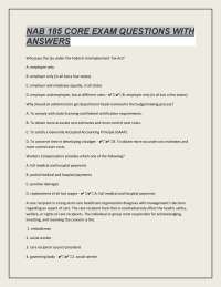 NAB 185 Core Exam Questions with Answers