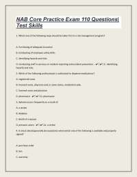 NAB Core Practice Exam 110 Questions With Answers | Test Skills |Success Guaranteed