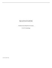 Rape and Sexual Assault: Understanding Risk Factors and Addressing the Epidemic