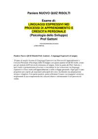 Paniere Nuovo QUIZ Risolti Prof. Gattoni – Linguaggi Espressivi eCampus