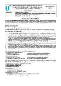 Examen Pau 2025 Inglés Andalucía