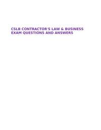 Construction Law and Regulations