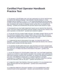 Pool Chemical Management and Maintenance