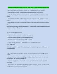 ITIL V3 Exam Preparation Questions With 100% Correct Answers 2024/2025