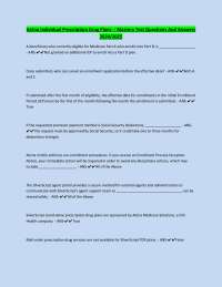 Aetna Individual Prescription Drug Plans - Mastery Test