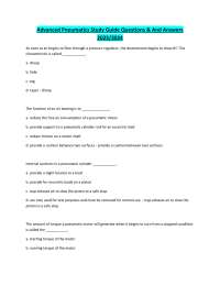 Advanced Pneumatics Study Guide