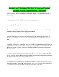 Anatomy and Physiology: The Unity of Form and Function (Chapter 9: Joints) Questions