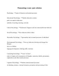 Thanatology: The Study of Death and Grief