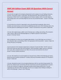 ENPC 6th Edition Exam 2025 50 Questions With Correct Answers