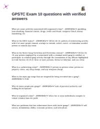 GPSTC Exam 10 Questions with Verified Answers