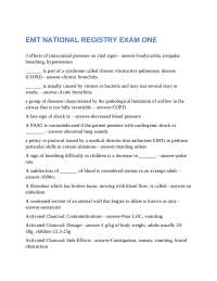 EMT National Registry Exam Preparation