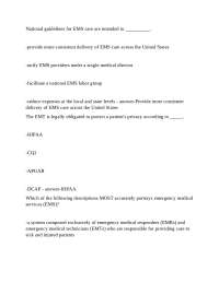Emergency Medical Responders and Technicians: Roles, Responsibilities, and Protocols