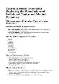 Spontaneous Order in Economics: A Comprehensive Overview - Prof. Thomas Rustici