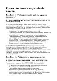 Prawo rzeczowe - skrypt