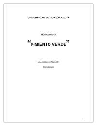 Monografía pimiento verde