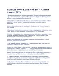 FEMA IS-800.d Exam With 100% Correct Answers 2023