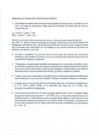 ejercicios de mercado de competencia perfecta