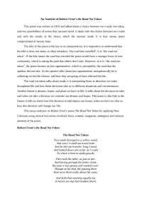 Analysis of Robert Frost's "The Road Not Taken": A New Criticism Perspective