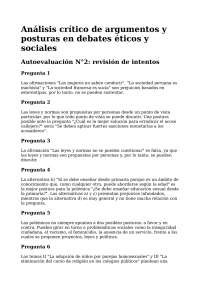 Autoevaluación N°2: revisión de intentos - Prof. Salazar