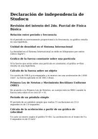 Examen de Física Básica - Prof. Peña